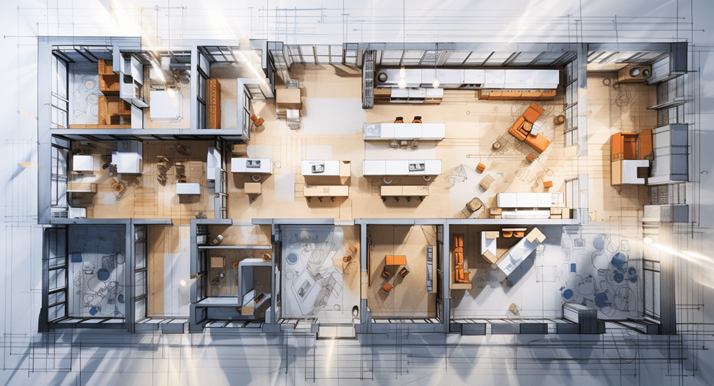 Rendered floor plan captured by SpaceZap